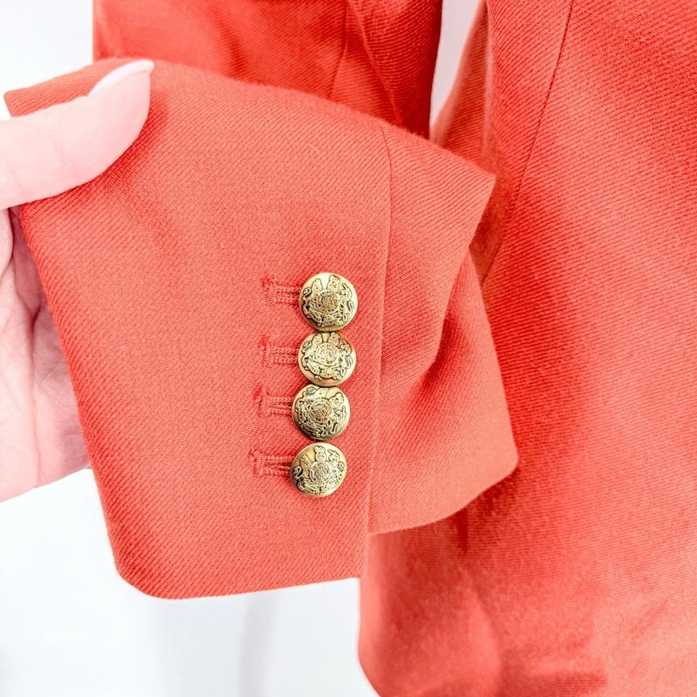 J. Crew Bold Terracotta Orange Schoolboy Jacket